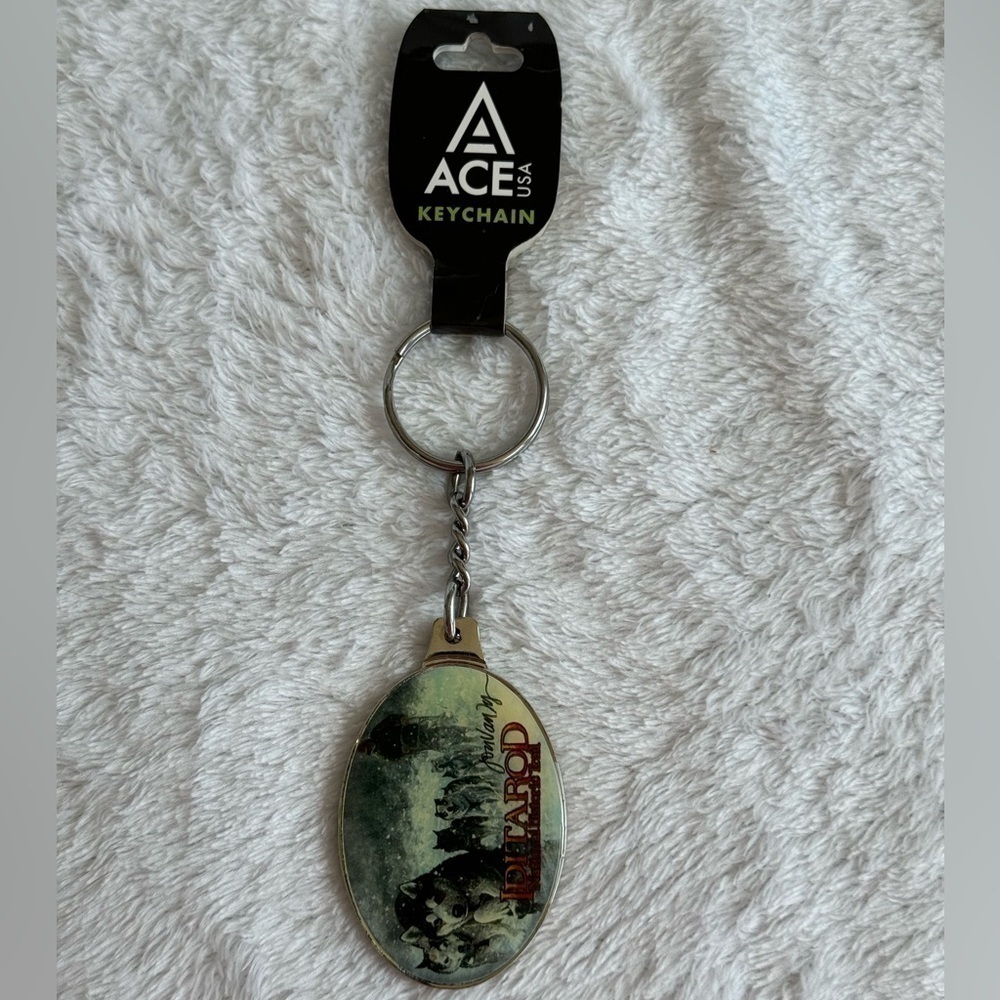 Alaskan Iditarod Historic Trail Keychain Natural